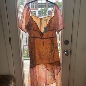 Showpo Jasalina Puff Sleeve Midi Dress. US size 14